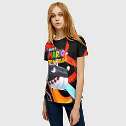 Футболка женская Cat Bullet Bill - Super mario 3D World - Nintendo, цвет: 3D-принт — фото 2