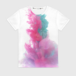 Женская футболка Яркий красочный дым