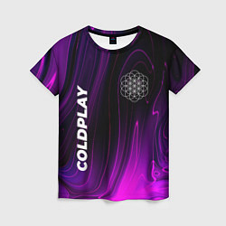 Футболка женская Coldplay violet plasma, цвет: 3D-принт