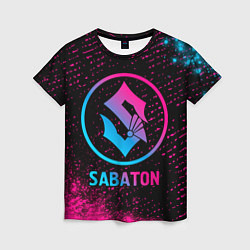 Футболка женская Sabaton - neon gradient, цвет: 3D-принт