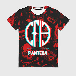 Женская футболка Pantera rock glitch