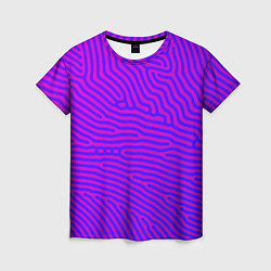 Футболка женская Фиолетовые линии, цвет: 3D-принт