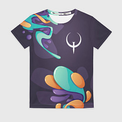 Футболка женская Quake graffity splash, цвет: 3D-принт