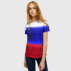 Футболка женская Флаг России с медведем, цвет: 3D-принт — фото 2