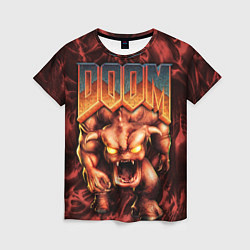 Футболка женская DOS DOOM - Bull demon, цвет: 3D-принт