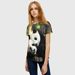 Футболка женская Влюблённые панды, цвет: 3D-принт — фото 2