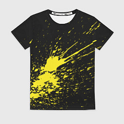 Футболка женская Желтые брызги, цвет: 3D-принт