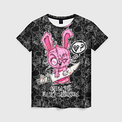 Женская футболка Кролик зомби - следуй за кроликом