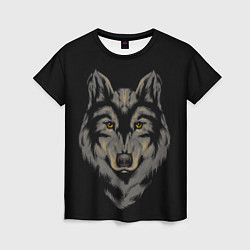 Женская футболка Голова серого волка