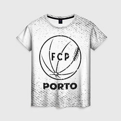 Футболка женская Porto с потертостями на светлом фоне, цвет: 3D-принт