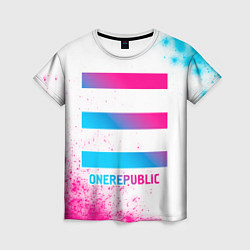 Футболка женская OneRepublic neon gradient style, цвет: 3D-принт