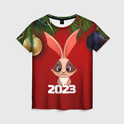 Футболка женская Кролик 2023, цвет: 3D-принт