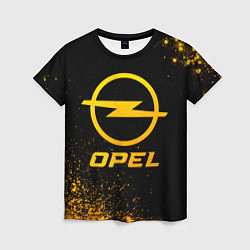 Футболка женская Opel - gold gradient, цвет: 3D-принт