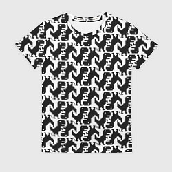 Футболка женская Динозаврик - паттерн, цвет: 3D-принт