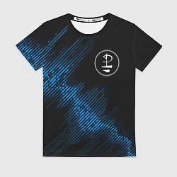 Футболка женская Pink Floyd звуковая волна, цвет: 3D-принт