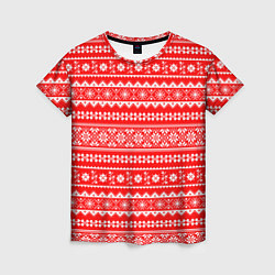 Футболка женская Jacquard pattern, цвет: 3D-принт