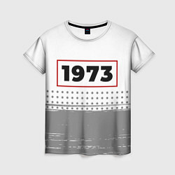 Футболка женская 1973 - в красной рамке на светлом, цвет: 3D-принт