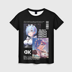 Футболка женская Re: Zero жизнь с нуля в другом мире, цвет: 3D-принт