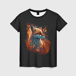 Женская футболка Огненная лиса