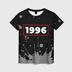 Футболка женская 1996 - в красной рамке на темном, цвет: 3D-принт