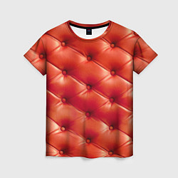 Футболка женская Quilted furniture leather, цвет: 3D-принт