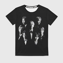Футболка женская BTS BLACK, цвет: 3D-принт