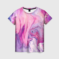 Футболка женская Разлитая смешанная краска, цвет: 3D-принт