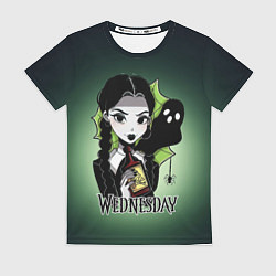 Футболка женская Уэнсдэй с ядом, цвет: 3D-принт