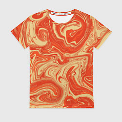 Футболка женская Апельсиновый узор, цвет: 3D-принт