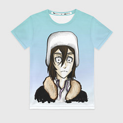 Футболка женская Достоевский в шапке, цвет: 3D-принт