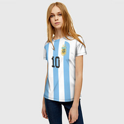 Футболка женская Марадона форма сборной Аргентины, цвет: 3D-принт — фото 2
