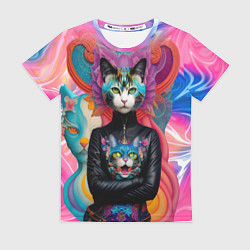 Футболка женская Молодая модница - нейросеть, цвет: 3D-принт