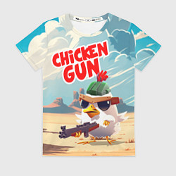 Футболка женская Chicken Gun, цвет: 3D-принт