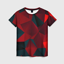 Футболка женская Битва кубов красный и черный, цвет: 3D-принт