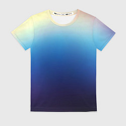 Женская футболка Blue gradient colors