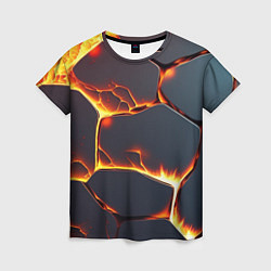 Футболка женская Огонь из разломленных плит, цвет: 3D-принт