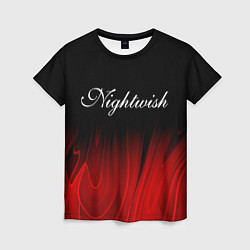 Футболка женская Nightwish red plasma, цвет: 3D-принт