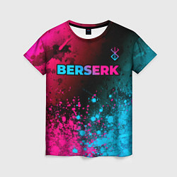 Женская футболка Berserk - neon gradient: символ сверху