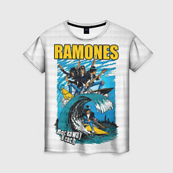 Футболка женская Ramones rock away beach, цвет: 3D-принт