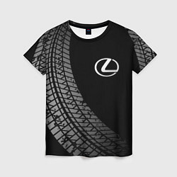 Футболка женская Lexus tire tracks, цвет: 3D-принт