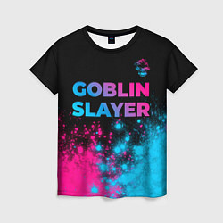 Футболка женская Goblin Slayer - neon gradient: символ сверху, цвет: 3D-принт