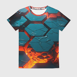 Женская футболка Лавовые наносоты