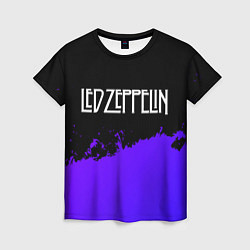 Футболка женская Led Zeppelin purple grunge, цвет: 3D-принт