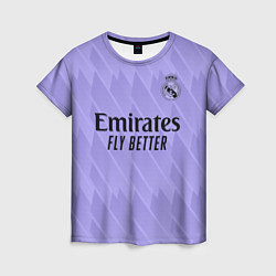 Футболка женская Винисиус Жуниор Реал Мадрид форма 2223 гостевая, цвет: 3D-принт