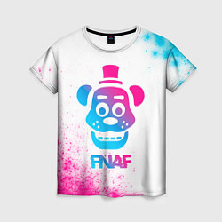 Футболка женская FNAF neon gradient style, цвет: 3D-принт