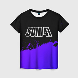 Футболка женская Sum41 purple grunge, цвет: 3D-принт