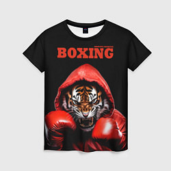 Футболка женская Boxing tiger, цвет: 3D-принт