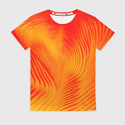 Футболка женская Фантазия в красном и желтом, цвет: 3D-принт