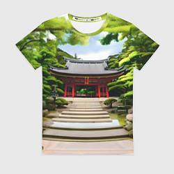 Футболка женская Японский храм синто, цвет: 3D-принт