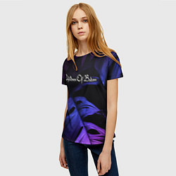 Футболка женская Children of Bodom neon monstera, цвет: 3D-принт — фото 2